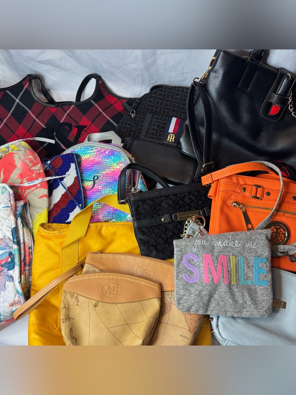 Lot of Purses, Bag Bundle (crossbody, shoulder, mini bookbag, cosmetic bags)